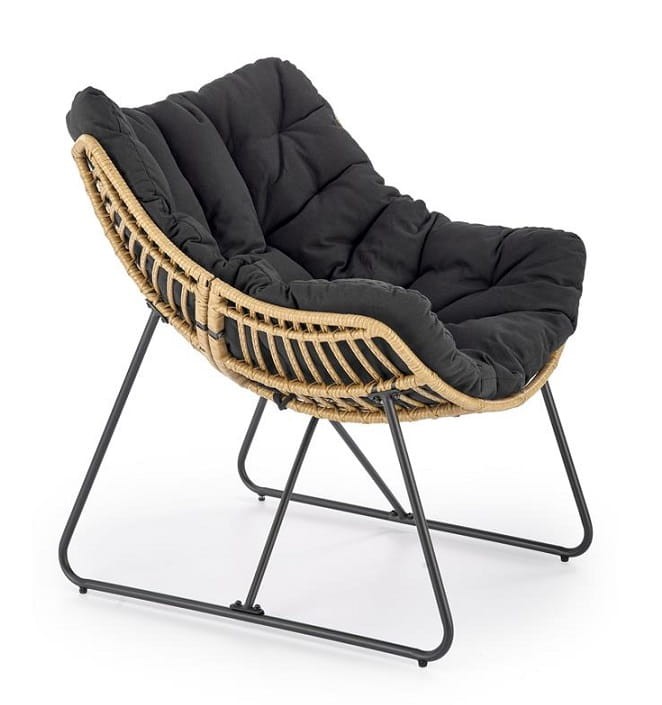 fotel-rattanowy-z-poduszką