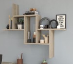 Asymetryczna półka wisząca dąb sonoma