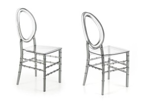 Designerskie krzesło dymione z poliwęglanu