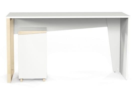 Biurko-z-kontenerkiem-białe-drewno