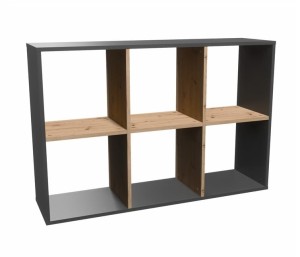 Antracytowy regał na książki dokumenty