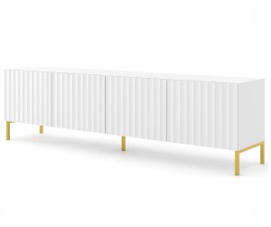 Elegancka szafka telewizyjna biel glam