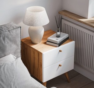 Skandynawska szafka nocna z szufladami 