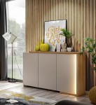 Szeroka szafka z półkami i oświetleniem 150 cm