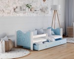 Dziecięce łóżko z szufladą i materacem 80x190 cm