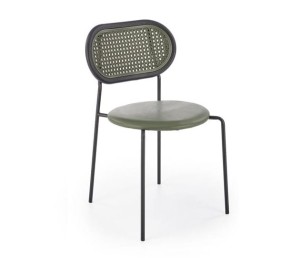 Zielone krzesło z okrągłym siedziskiem