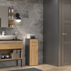 Niski regał łazienkowy z szufladą