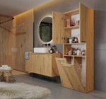 Szafka z koszami na pranie i półkami