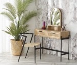 Industrialna konsola z lustrem i szufladami