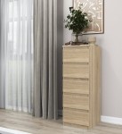 Wąska szafka z szufladami dąb sonoma