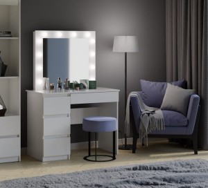 Toaletka z lustrem i oświetleniem LED