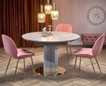Designerski okrągły stół marmur 120 cm