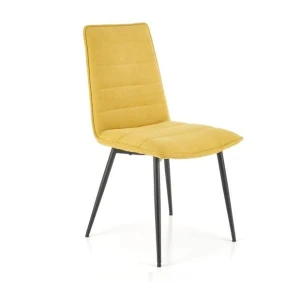 Musztardowe krzesło w stylu loft