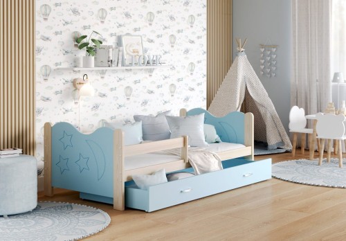 błękitne-łóżko-dziecięce