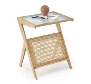 Stolik kawowy nocny ze szklanym blatem