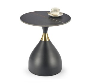 Stolik kawowy na nodze czarny marmur