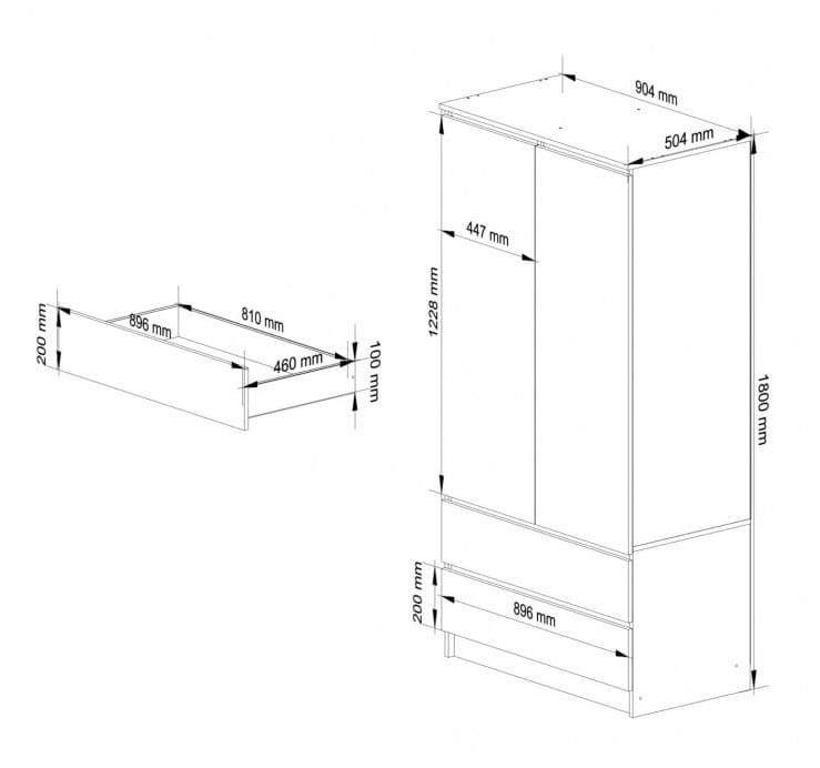 wymiary-szafy-dąb-craft