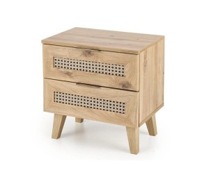 Szafka nocna z plecionką wideńską boho