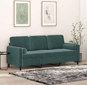 Ciemnozielona sofa do salonu