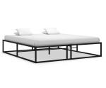 Stylowa czarna rama metalowa łóżka 140cm