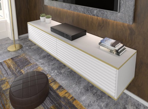 biały-stolik-wiszący-pod-tv