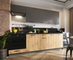 Nowoczesny zestaw mebli kuchennych artisan/grafit