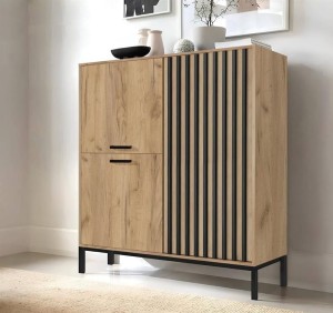 Wysoka komoda na nóżkach dąb craft