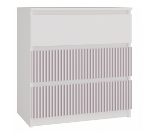 Komoda z szufladami dla dziewczynki biel/róż