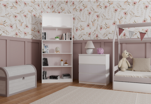 szafka-z-szufladami-w-aranżacji-pokoju-dziewczęcego