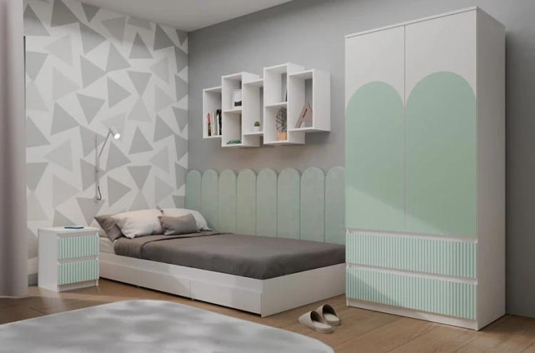 miętowe-meble-w-aranżacji-pokoju-dziecięcego