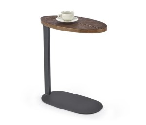 Kompaktowy stolik dostawczy orzech fornir