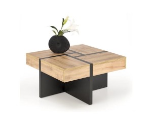 Kwadratowa ława z szufladami 80x80 cm