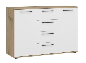 Szeroka szafka na ubrania artisan z białym