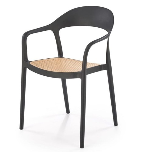 czarne-krzesło-z-imitacją-plecionki-wiedeńskiej