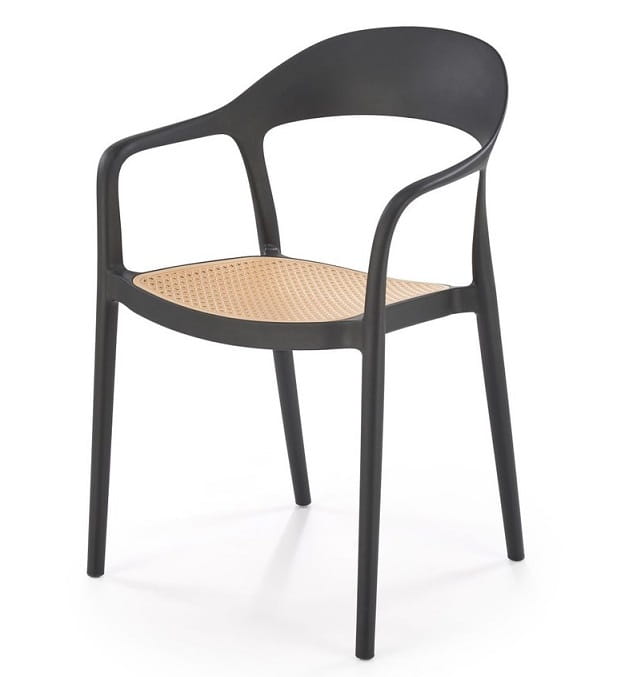 czarne-krzesło-z-imitacją-plecionki-wiedeńskiej