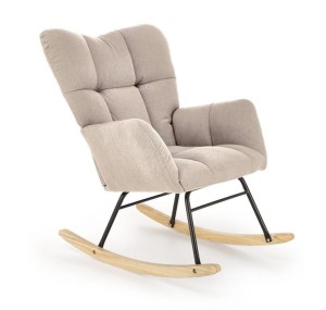 Wygodny fotel bujany beż