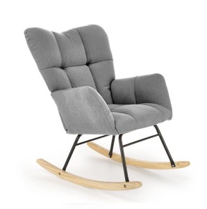 Szary fotel na biegunach loft