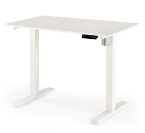 Białe biurko z regulacją wysokości