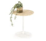 Okrągły stolik na nodze trawertyn