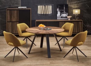 Okrągły industrialny stół do jadalni