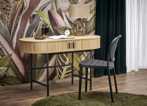 Owalne biurko sekretarzyk w stylu loft