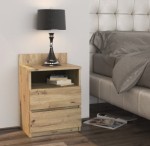 Szafka z półką szuflady stolik nocny dąb