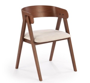 Nowoczesne drewniane krzesło orzech