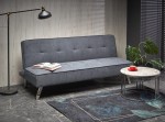 Rozkładana sofa tapicerowana szara