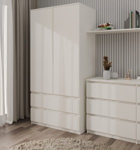 Szafa na ubrania z szufladami kaszmir