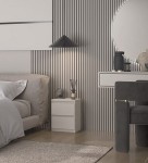 Mała szafka nocna z szufladami kaszmir