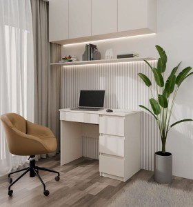 Biurko z szufladami po prawej stronie