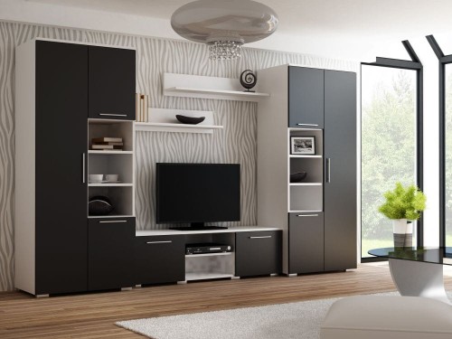 Meblościanka-z-szafami-biały-czarny