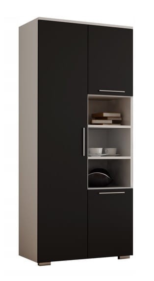 Szafa-z-półkami-biało-czarna