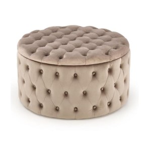 Duża okrągła pufa ze schowkiem